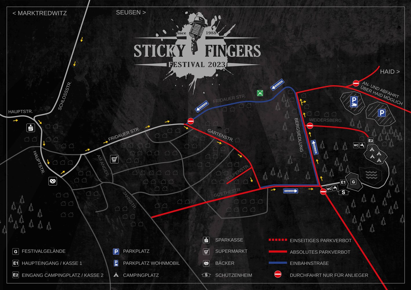 Lageplan Sticky Fingers Festival 2023